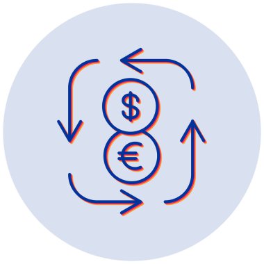 Para birimi. Web simgesi basit illüstrasyon