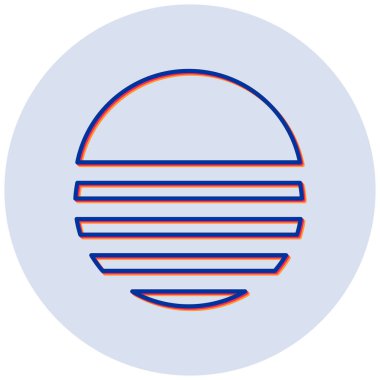 Buhar dalgası. Web simgesi basit tasarım