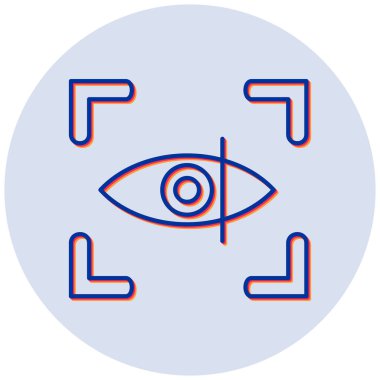 Göz Tarama simgesinin vektör illüstrasyonu