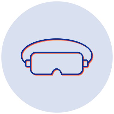 Gözlükler. Web simgesi basit illüstrasyon