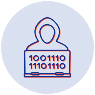 Hacking simgesinin vektör illüstrasyonu