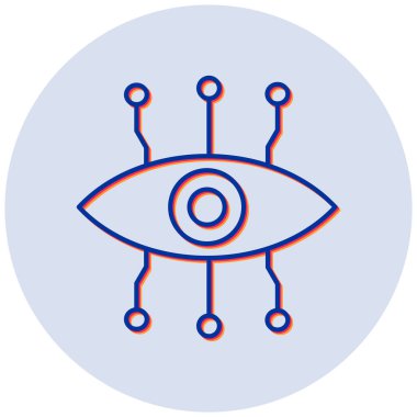 Biyonik Göz konsept vektör simgesi.