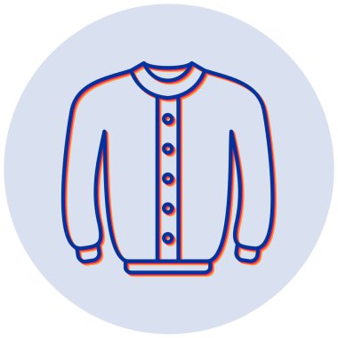 Ceket. Web simgesi basit illüstrasyon