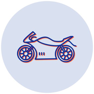 Motorsiklet. Web simgesi basit illüstrasyon