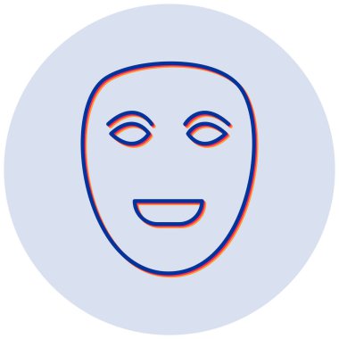 Yüz maskesi. Web simgesi