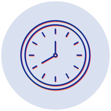 Saat. Web simgesi basit illüstrasyon