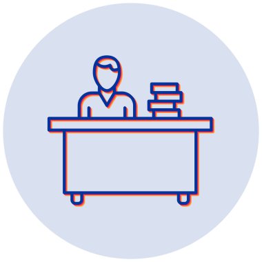 İş satırı vektör simgesi.