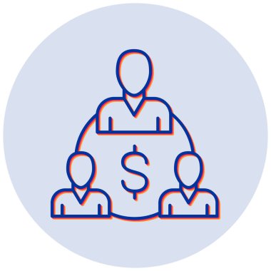 Takım çalışması simgesi vektör illüstrasyonu