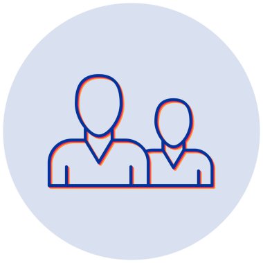 Meslektaşım. Web simgesi basit illüstrasyon