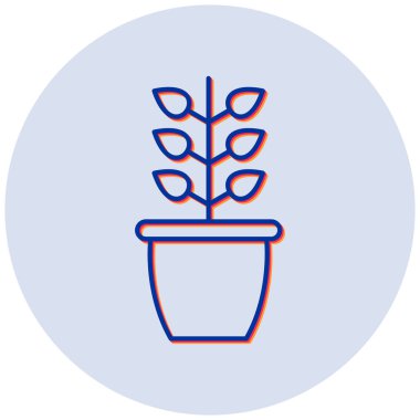 Bitki. Web simgesi basit illüstrasyon