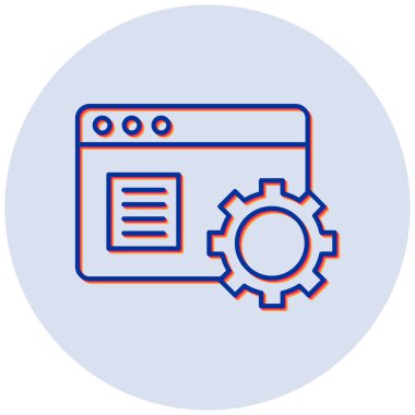 Pencere. Web simgesi basit illüstrasyon