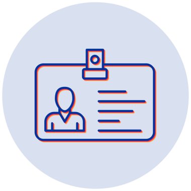 Kimlik kartı. Basit resimleme