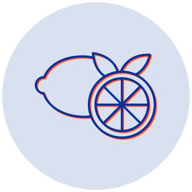 Limon vektör simgesi modern basit tasarım