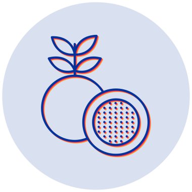 Passion Fruit vektör sembolü renkli simge