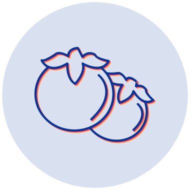 Hurma. Web simgesi basit illüstrasyon