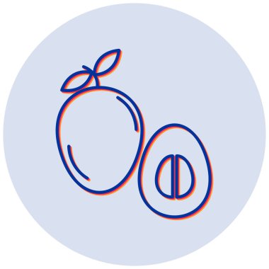 Sapodilla simgesinin vektör çizimi