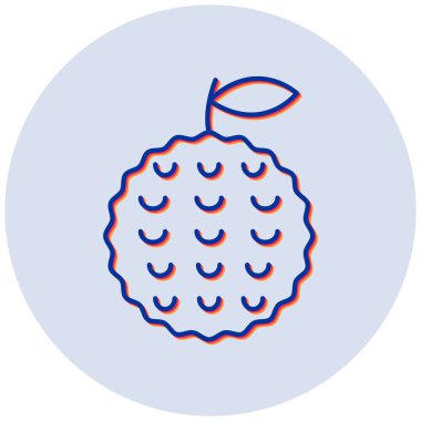 Jackfruit. Web simgesi basit illüstrasyon