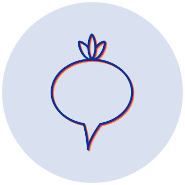 Şalgam. Web simgesi basit illüstrasyon