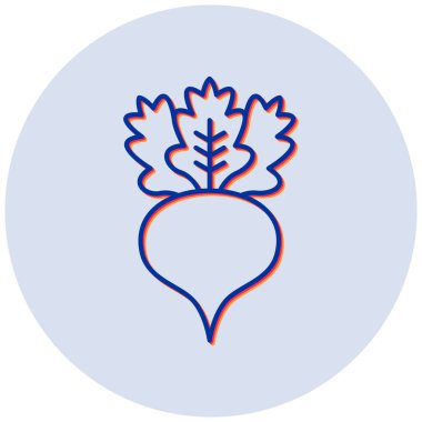 Turp. Web simgesi basit illüstrasyon