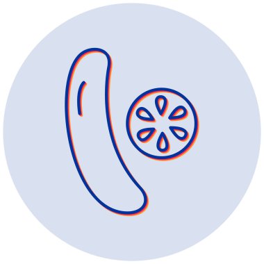 Salatalık. Web simgesi basit illüstrasyon