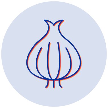 Soğan. Web simgesi basit illüstrasyon