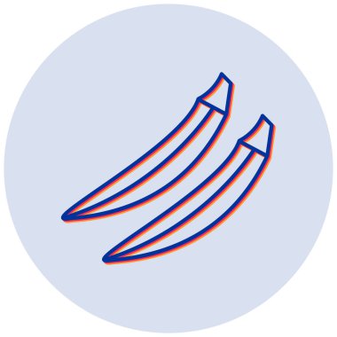 Bamya. Web simgesi basit illüstrasyon