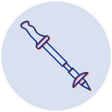 Yürüyüş direği. Web simgesi basit illüstrasyon