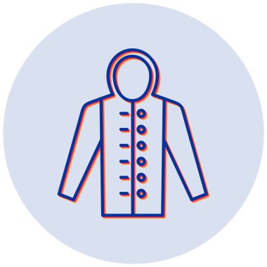 Yağmurluk. Web simgesi basit illüstrasyon