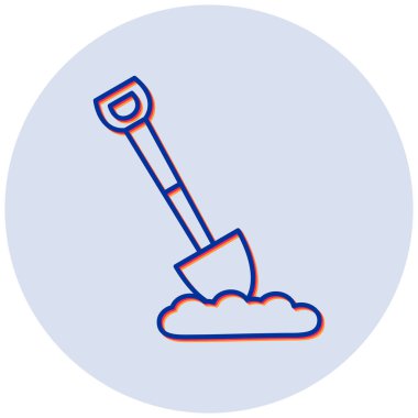 kürek simgesi vektör illüstrasyonu