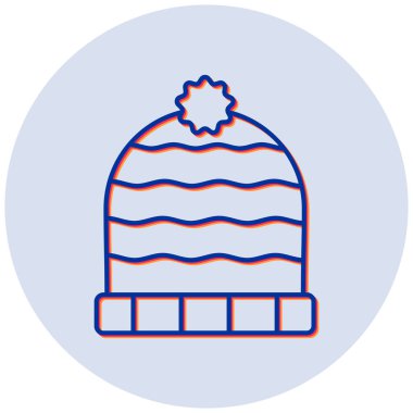 Yün Şapka vektör simgesi simgesi