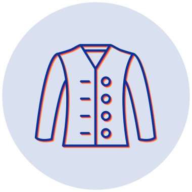 Ceket. Web simgesi basit illüstrasyon