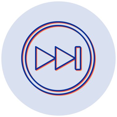 İleri simgesinin vektör illüstrasyonu