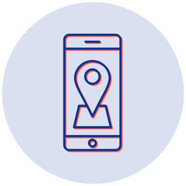 gps. Web simgesi basit illüstrasyon