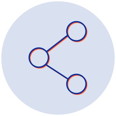 Paylaş. Web simgesi basit illüstrasyon