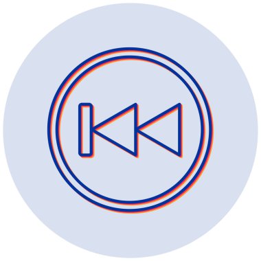 Geriye dönük simgenin vektör illüstrasyonu