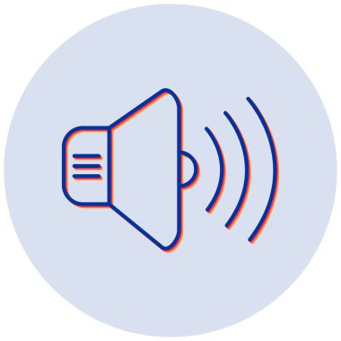 Ses. Web simgesi basit illüstrasyon