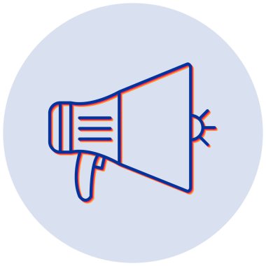 Konuşmacı. Web simgesi basit illüstrasyon