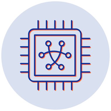 İşlemci simgesi. Basit resimleme