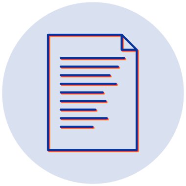 Belge. Web simgesi basit illüstrasyon