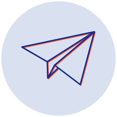 Kağıt uçak. Web simgesi