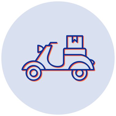 Scooter ikonu. Basit resimleme