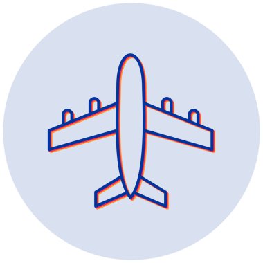 Uçak. Web simgesi basit illüstrasyon