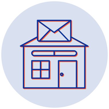 Postane. Web simgesi basit illüstrasyon