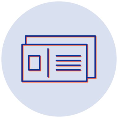 Kartpostal Web simgesi basit illüstrasyon