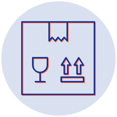 Kutu. Web simgesi basit illüstrasyon