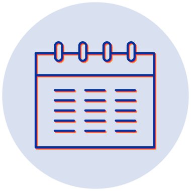 Takvim. Web simgesi basit illüstrasyon