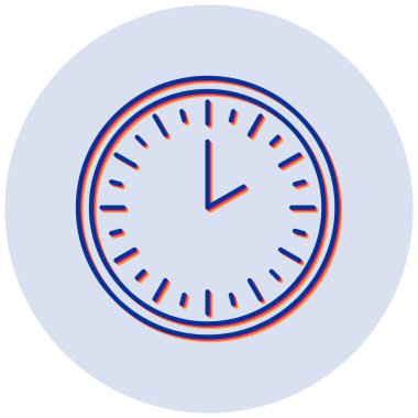 Saat. Web simgesi basit illüstrasyon