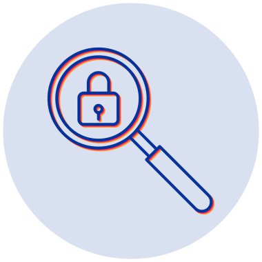 Güvenlik. Web simgesi basit illüstrasyon