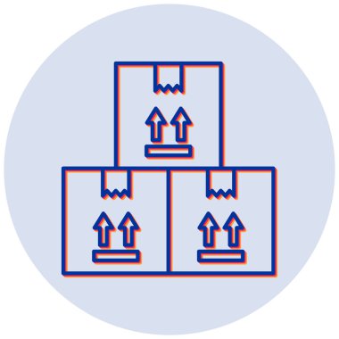 Paketler. Web simgesi basit illüstrasyon