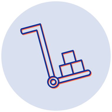 Trolley Web simgesi basit illüstrasyon